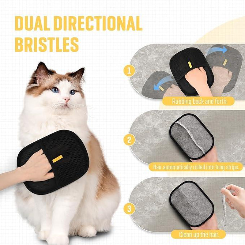 Pet Hair Remover Gloves for Cats and Dogs, Reusable Cat and Dog Hair Remover, Suitable for Sofas, Furniture, Carpets, Car Seats, Curtains
